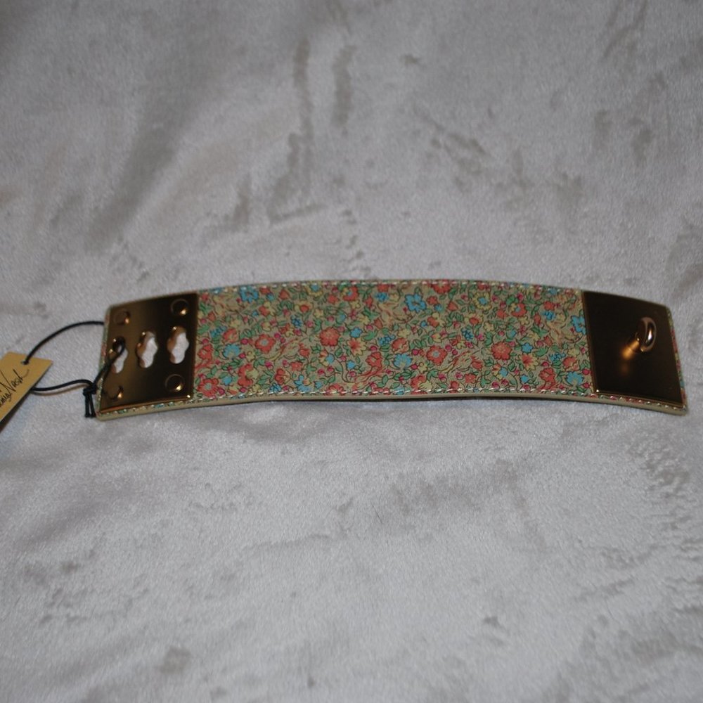NWT Patricia Nash Fleuriste Leather Cuff Bracelet - Coral Bloom (MATCHING ITEMS) - Picture 10 of 11